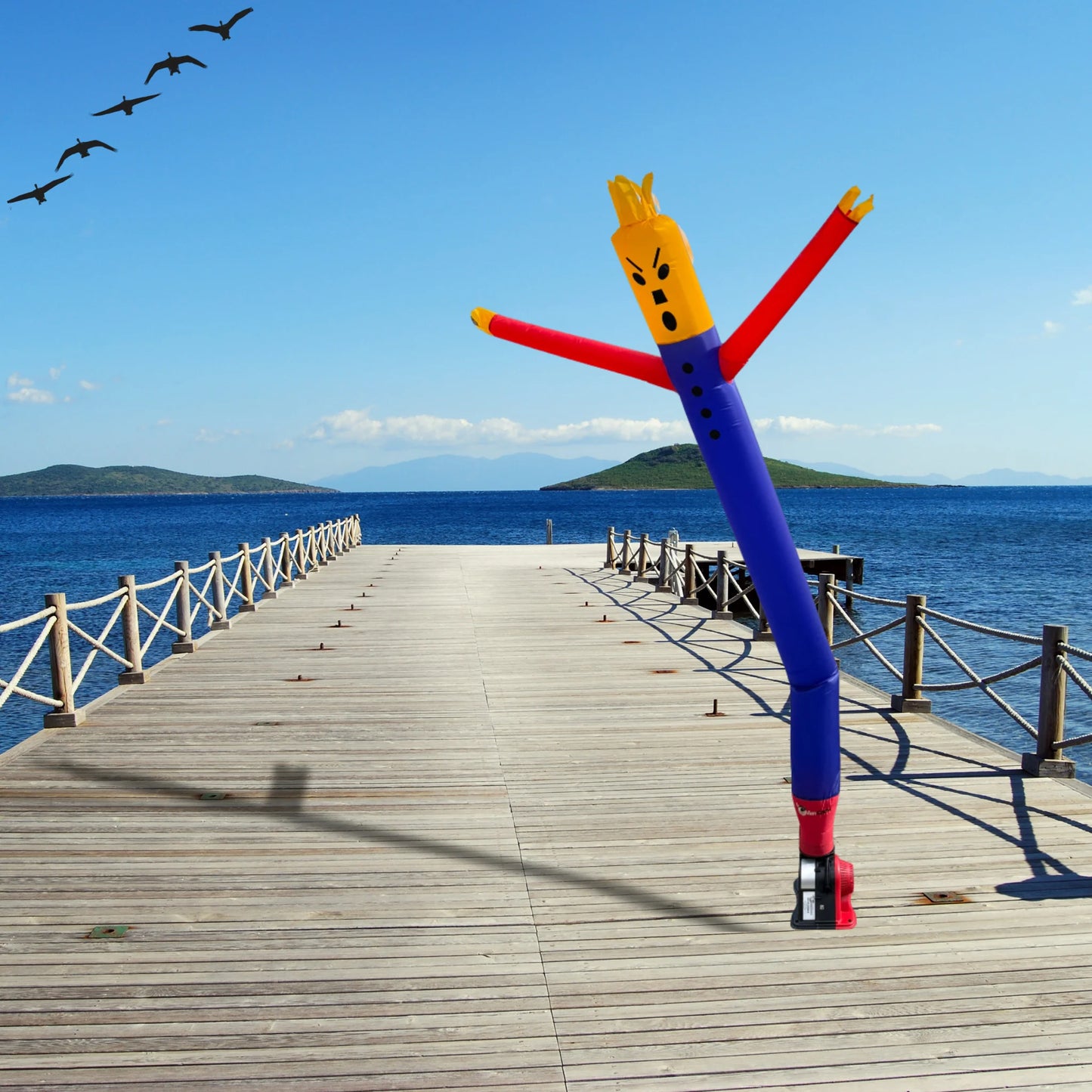 10 ft Frown Face Electric Inflatable Scarecrow