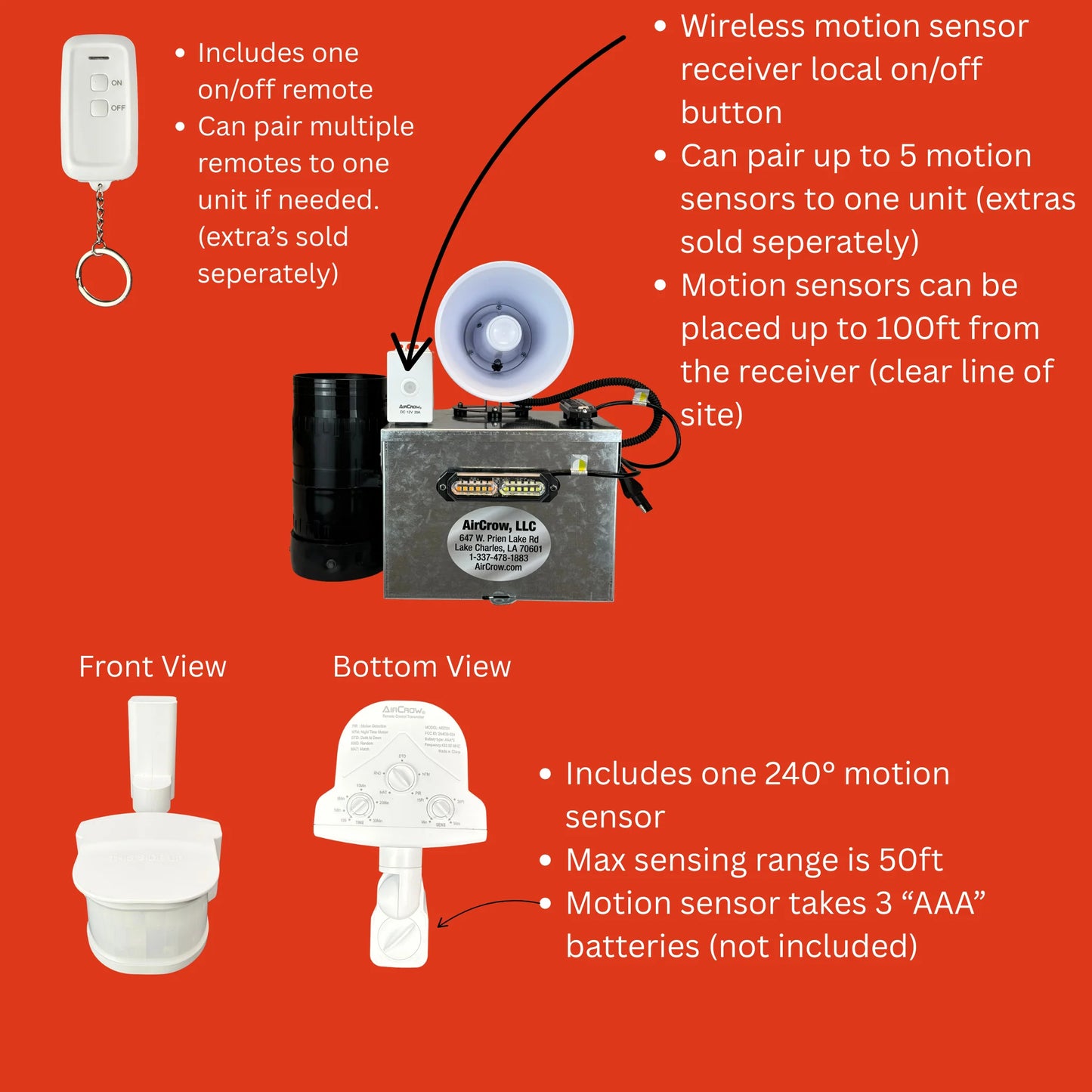 Plot Protector Pro (Wireless Motion Sensor) Battery Powered