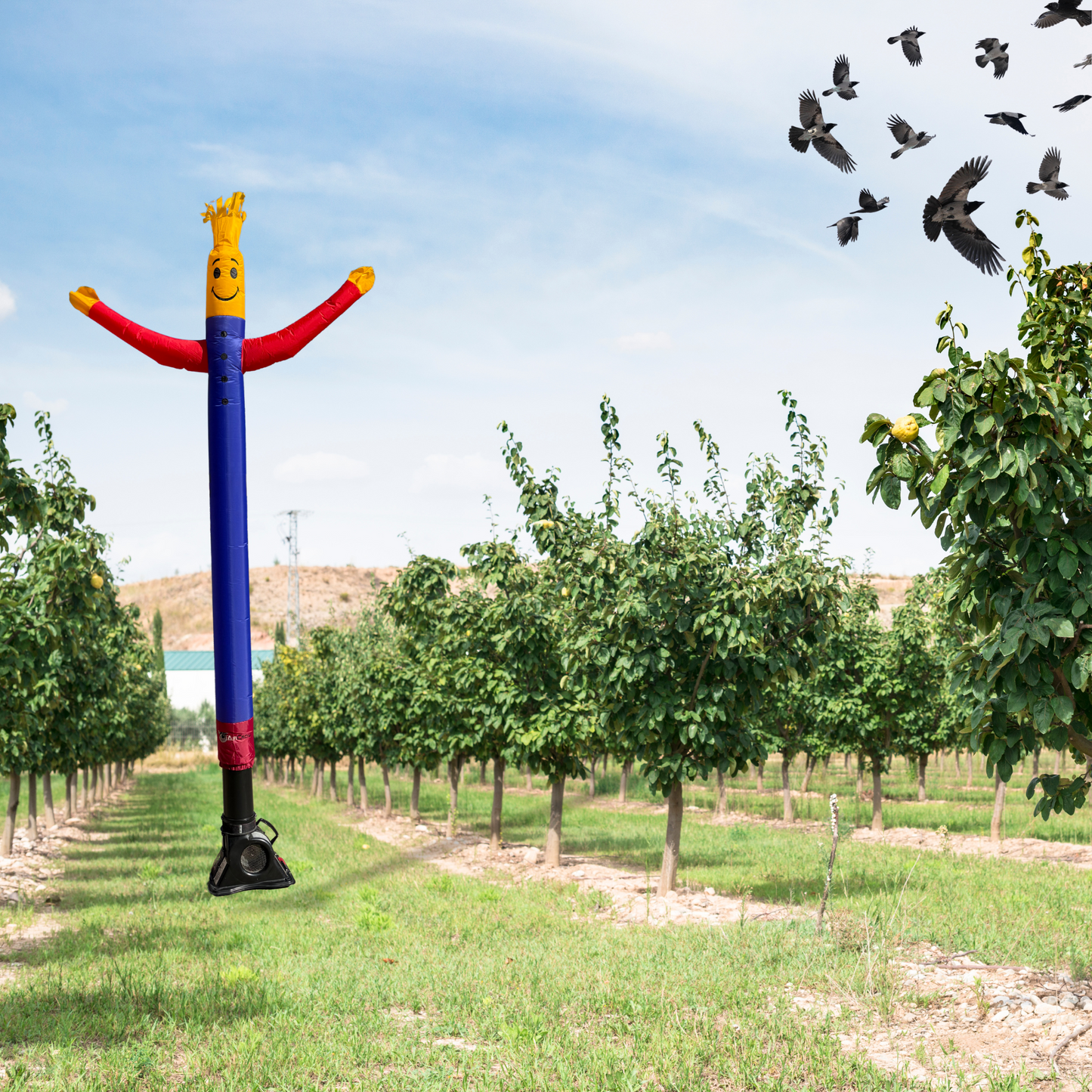 8 ft Smile Electric Inflatable Scarecrow