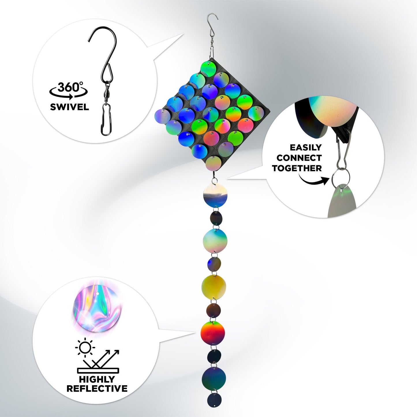 Shimmer Kite™ Iridescent Reflective Bird Scare Disc 2-Pack