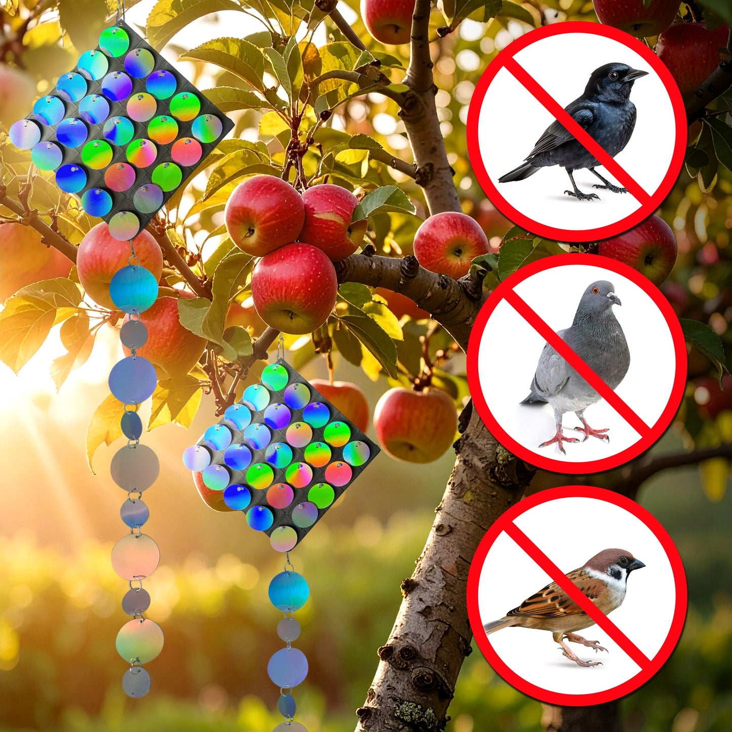 Shimmer Kite™ Iridescent Reflective Bird Scare Disc 2-Pack