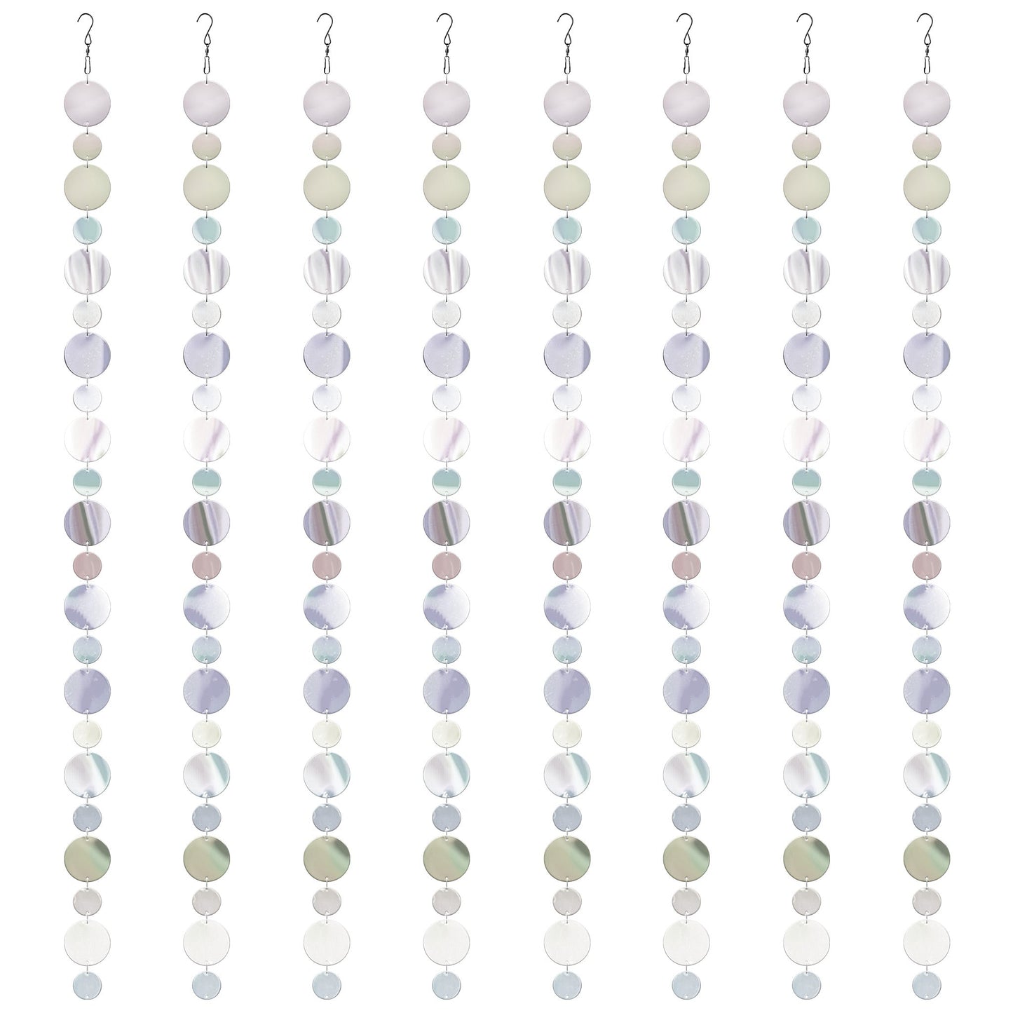 Iridescent Streamer Bird Disc Reflectors 8-Pack