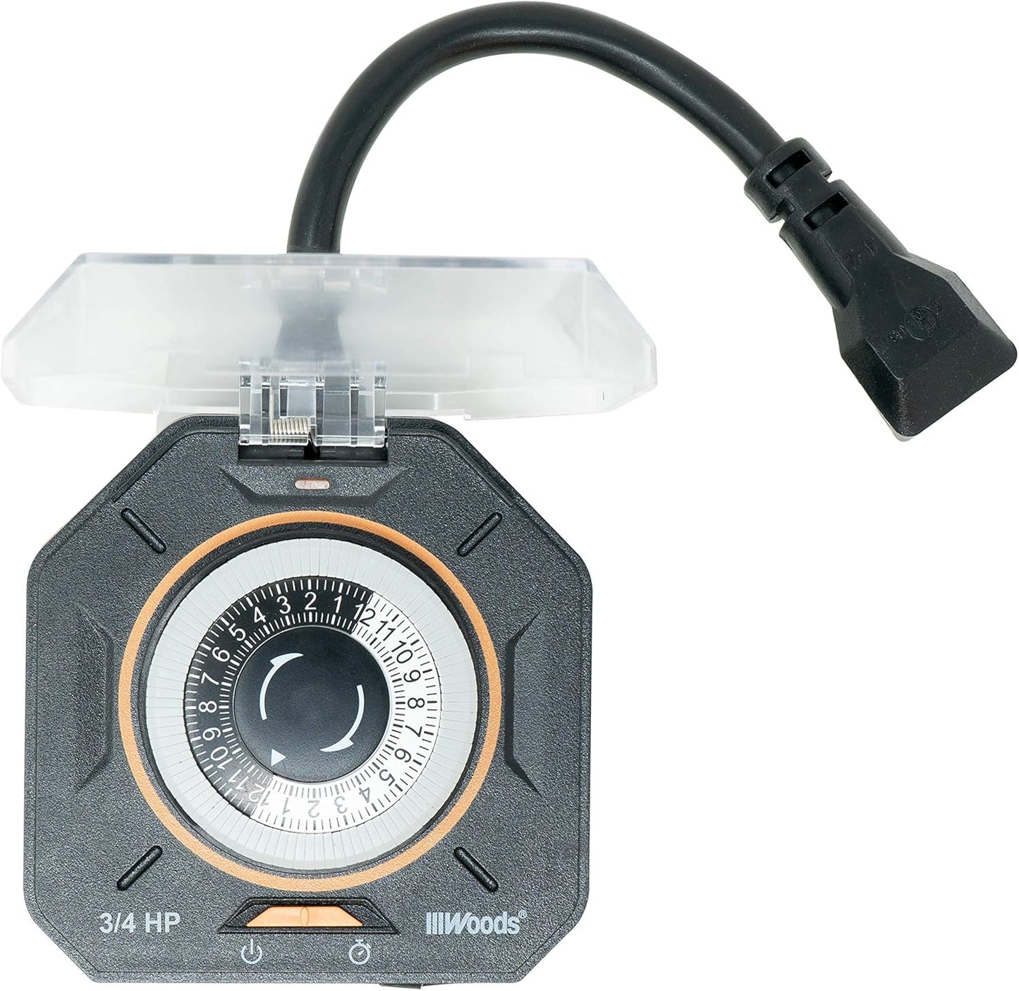 Woods Heavy Duty Outdoor 3/4 HP 24 Hour Mechanical Timer
