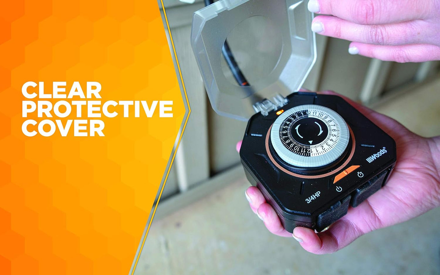 Woods Heavy Duty Outdoor 3/4 HP 24 Hour Mechanical Timer