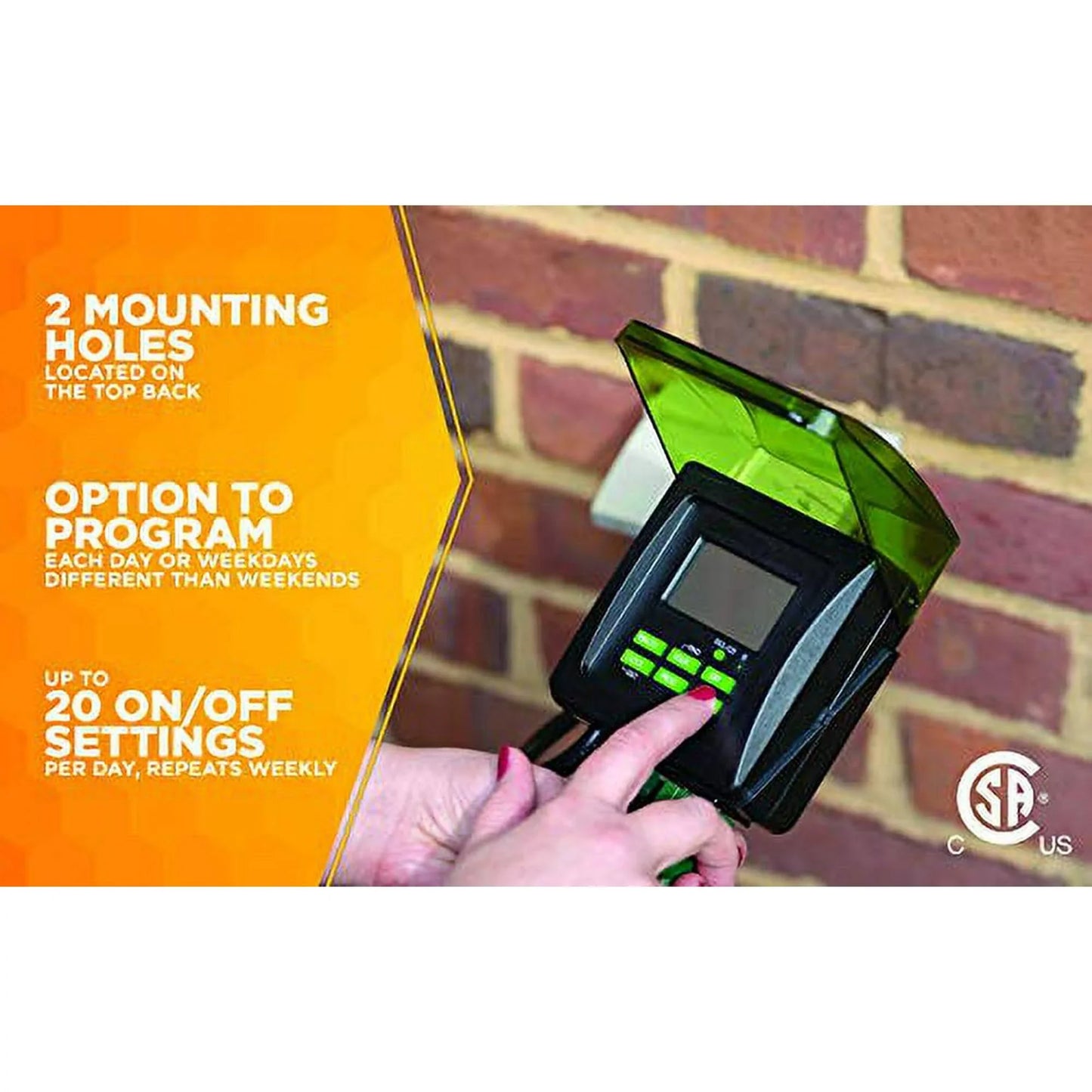 Woods Heavy Duty Digital 3/4 Hp Outdoor Timer