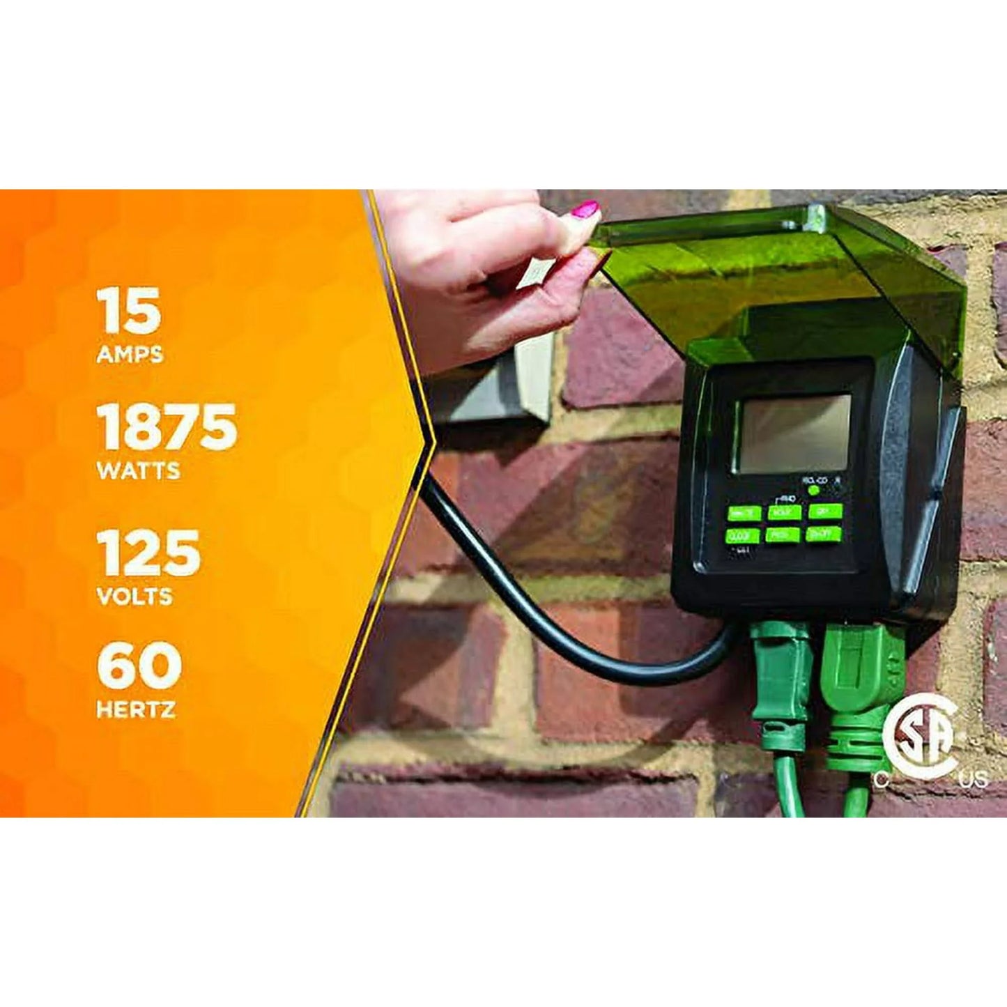 Woods Heavy Duty Digital 3/4 Hp Outdoor Timer