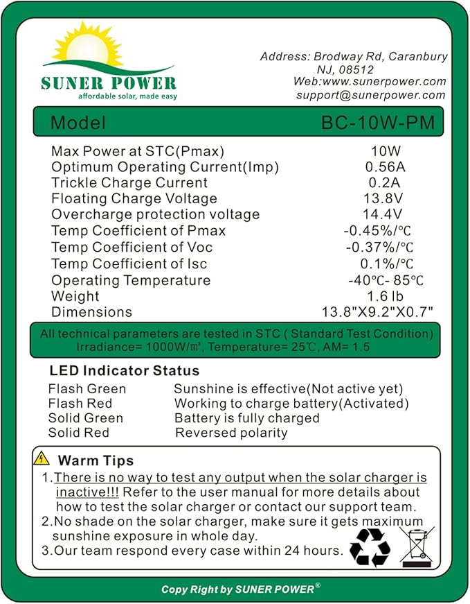 10 Watt Solar Panel