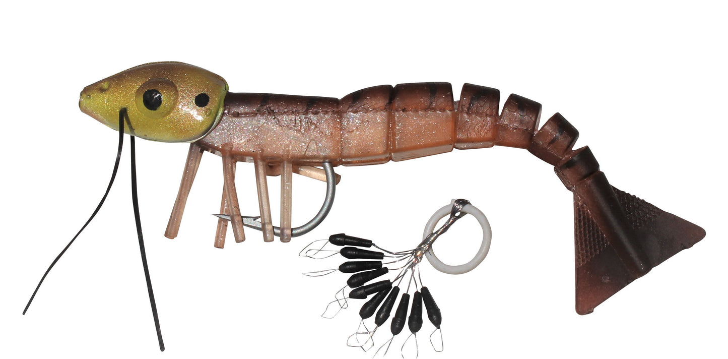 Floating shrimp lure for bass topwater fishing