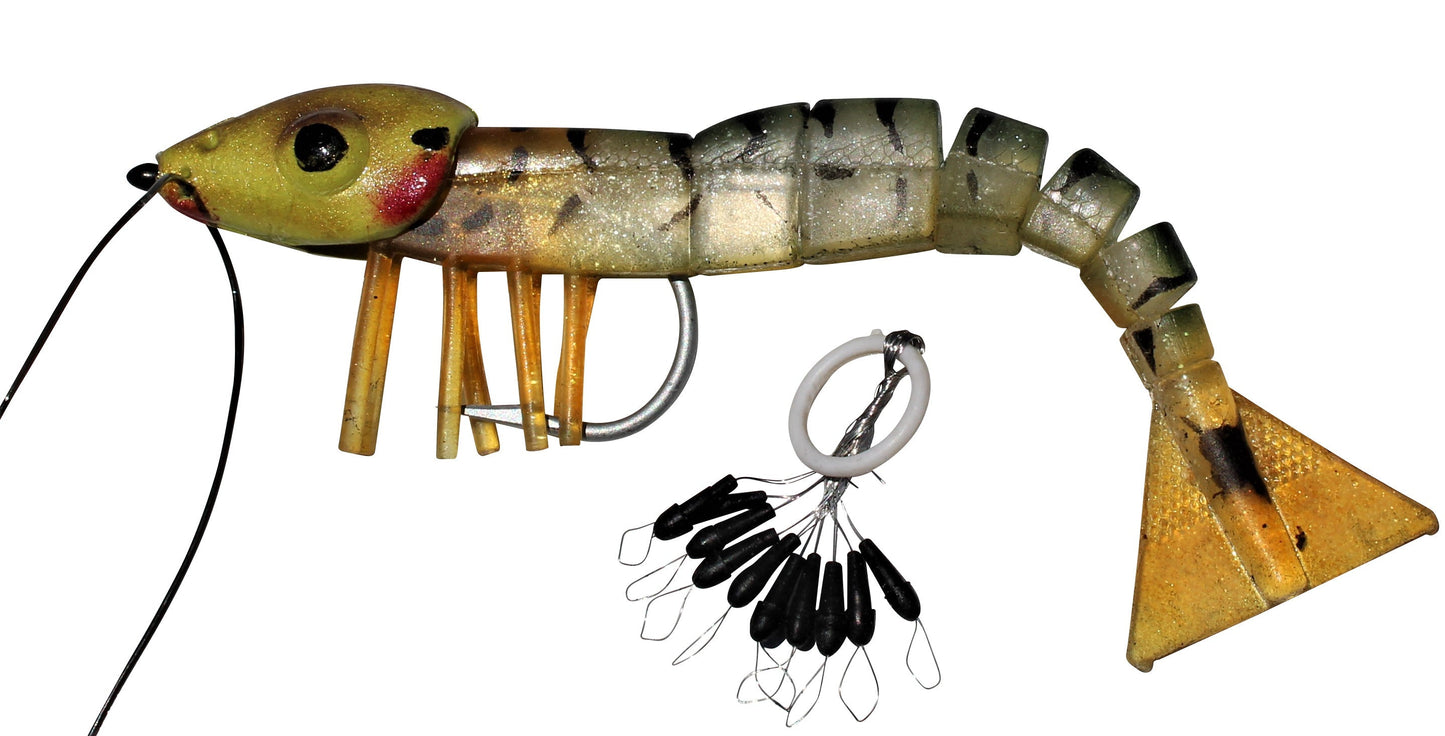 Floating shrimp lure for topwater fishing